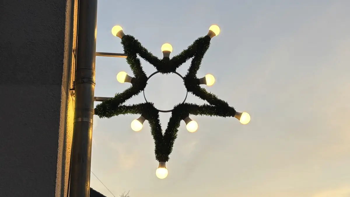 Ein Leichtstern in der Mössinger Innenstadt - eine echte Seltenheit