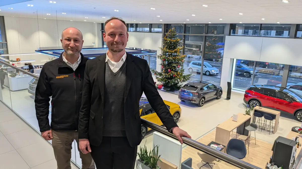 Stefan und Lutz Härterich im Neubau am Stammsitz, Dezember 2025