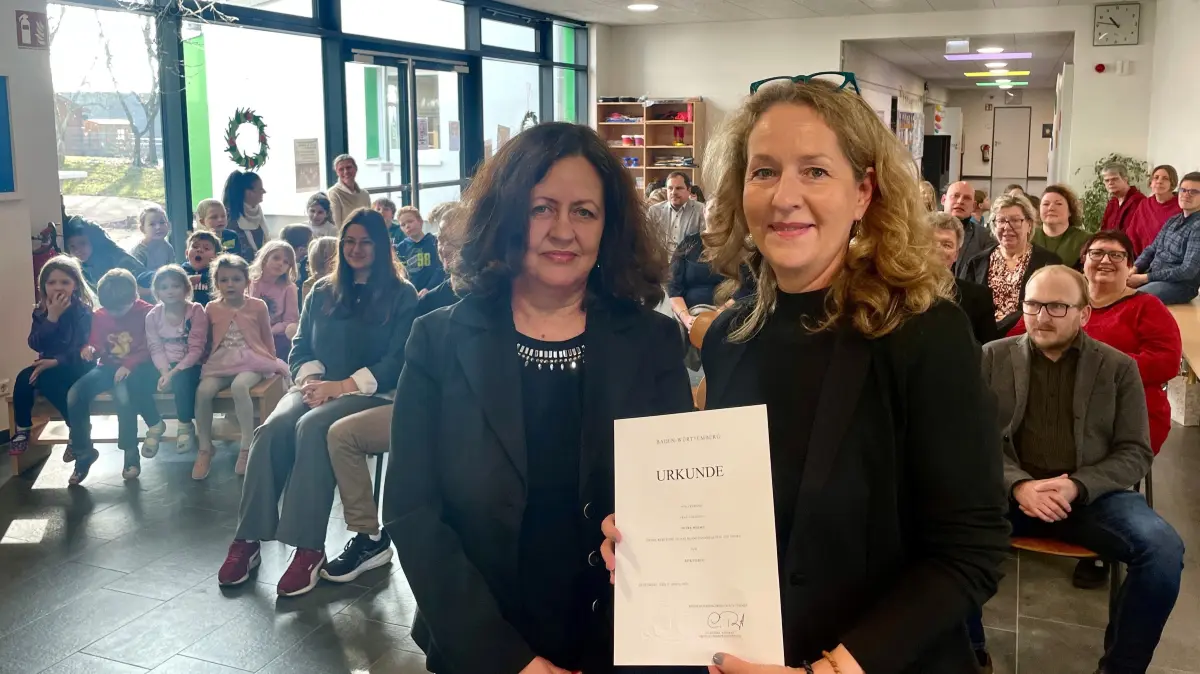 Einsetzungsfeier für Rektorin Petra Molke in der Grundschule Langenburg.