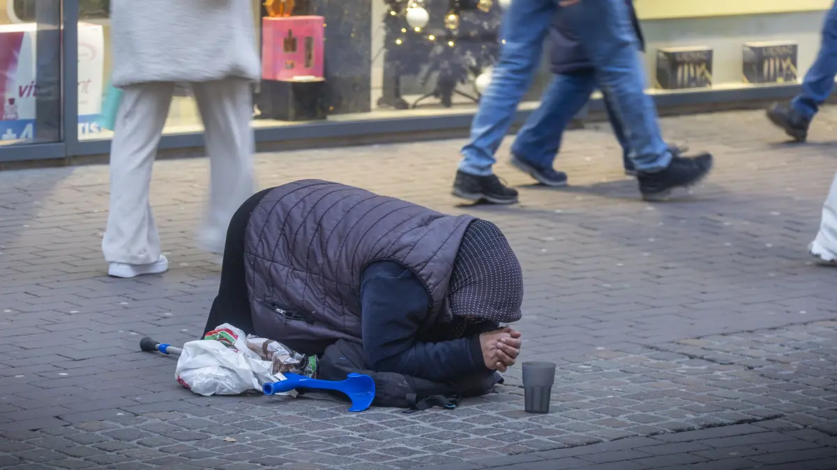 Bettler in der Hirschstraße