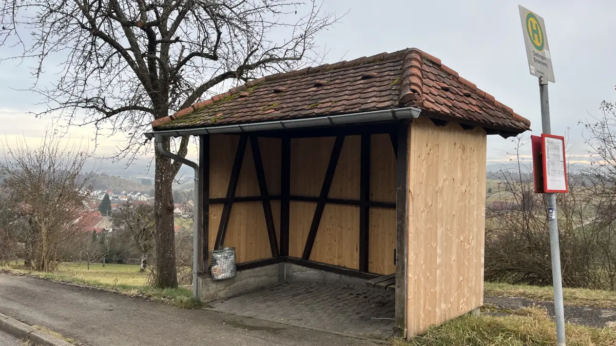 Das Wartehäuschen in der Reutlinger Straße in Dottingen wurde mittlerweile renoviert.