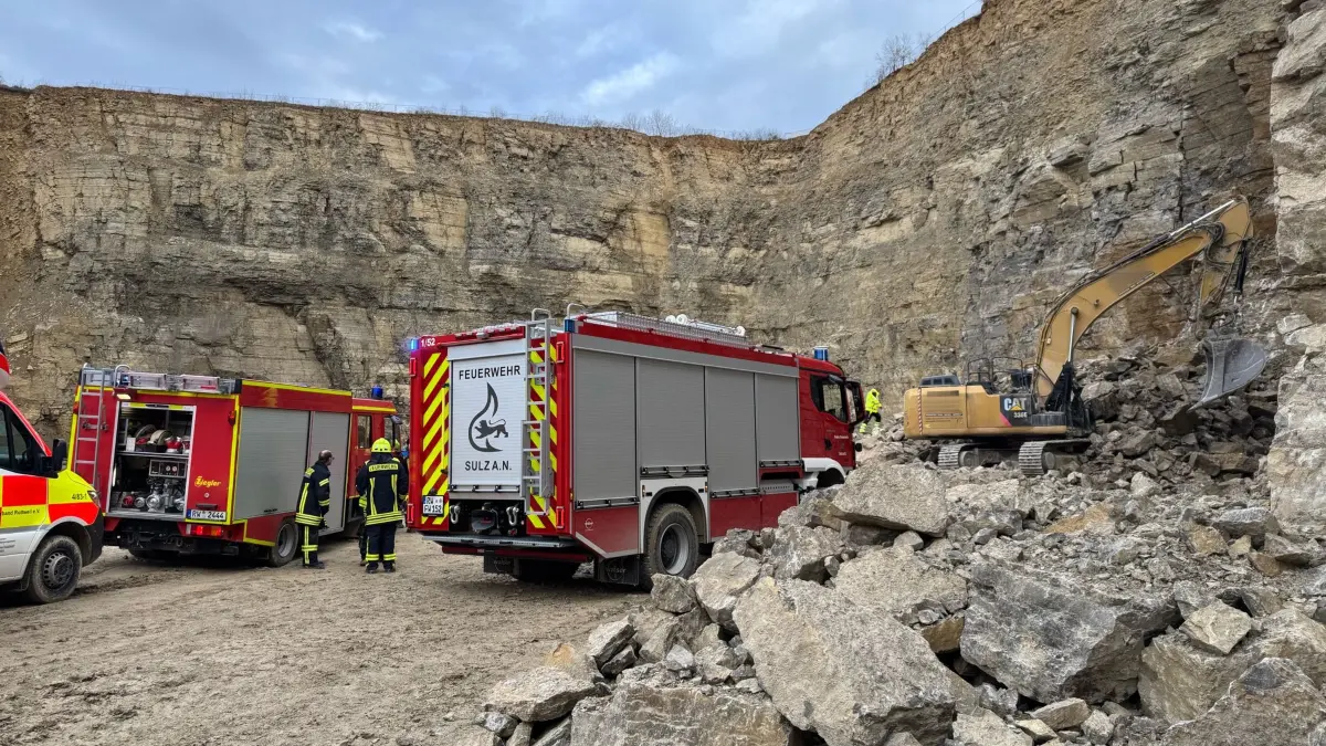 Ein schwerer Unfall ereignete sich am Mittwochvormittag in einem Steinbruch in Dürrenmettstetten.