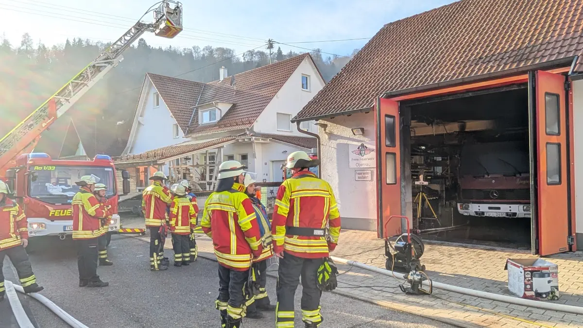 Brand im Feuerwehrhaus Obernau