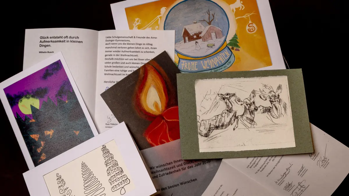 Weihnachtskarten von Ulmer Schulen