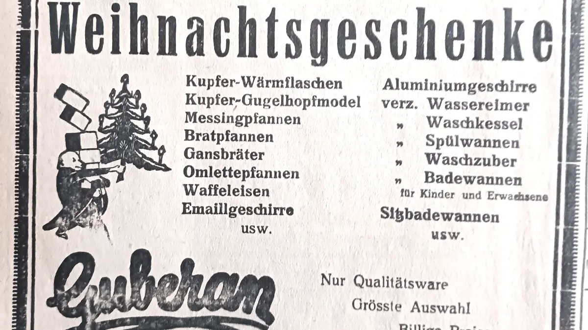 Weihnachten 1925 im Kreis Göppingen, Geislingen, Rückblick, Geschichte, Historisch, Guberan