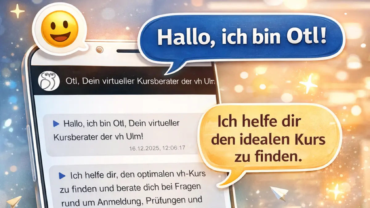 vh Ulm: Der neue Instagram-Auftritt der vh mit dem AI-Chatbot Otl in Gestalt einer Eule