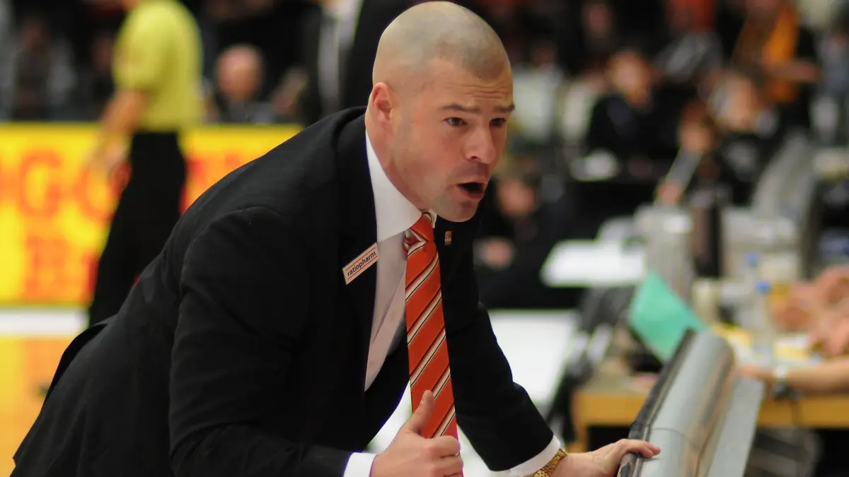 Taylor Mike: Ulm-Berlin, Coach Mike Taylor
Ulm, BBL Basketball Bundesliga, ratiopharm Ulm - Alba Berlin (77:86)