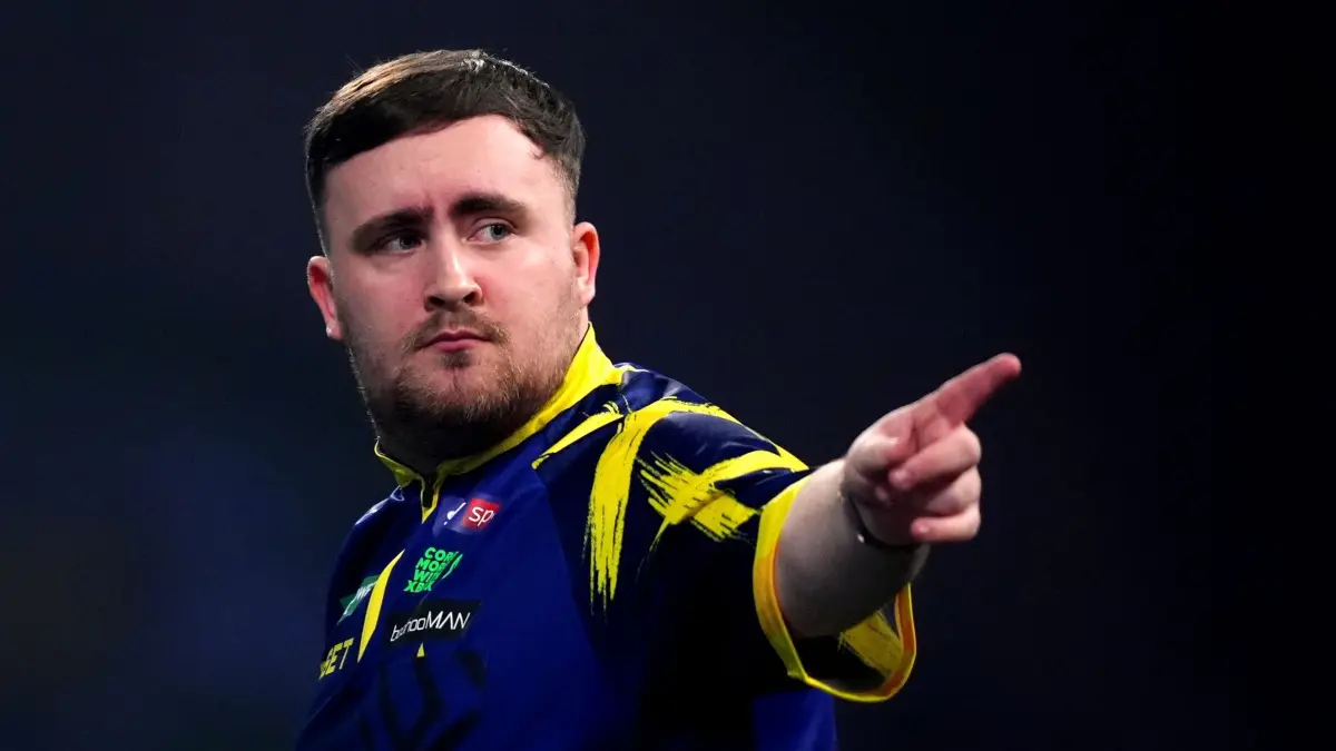 Darts-WM in London: 29.12.2025, Großbritannien, London: Darts: WM, Achtelfinale, Littler (England) - Cross (England). Luke Littler reagiert. Foto: John Walton/PA Wire/dpa +++ dpa-Bildfunk +++