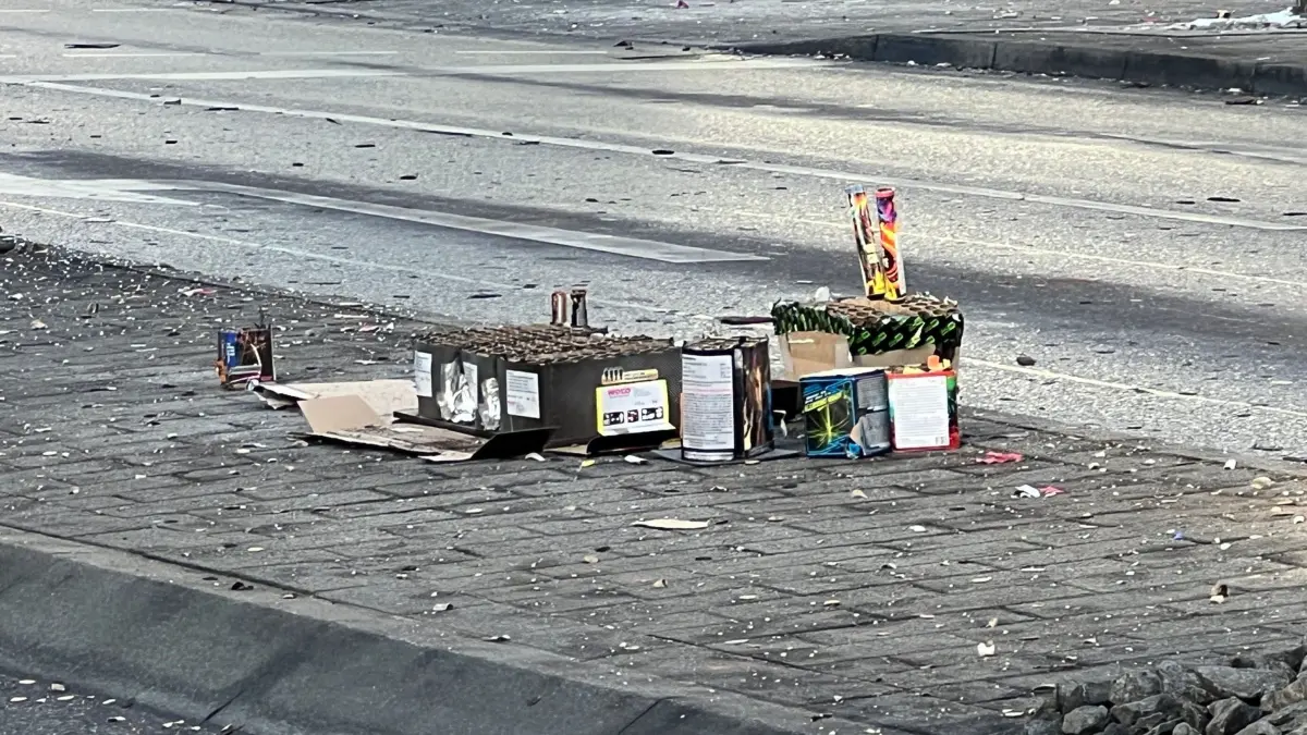 Ärgernis - Müll nach Silvester rund um den Sternplatz Geislingen