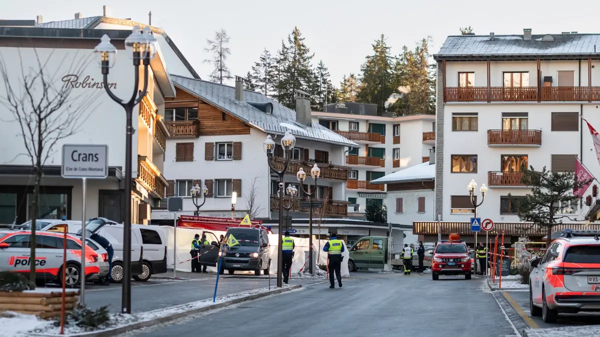 Explosion bei Silvesterparty in Skiort in der Schweiz