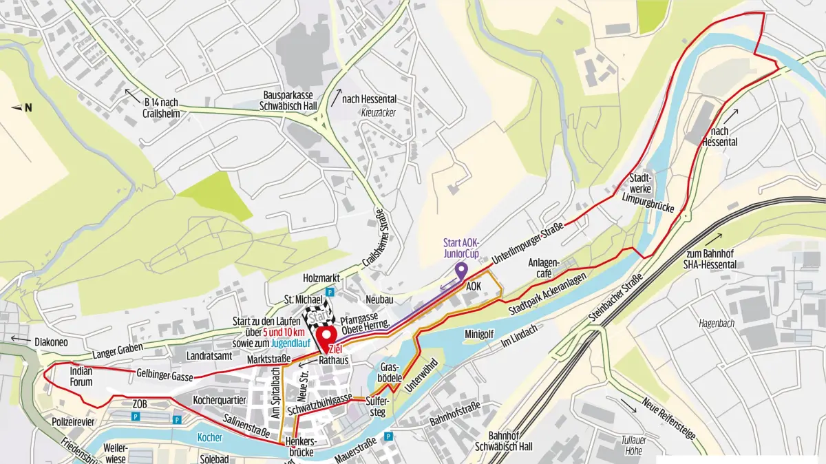 Strecke Dreikönigslauf 2026