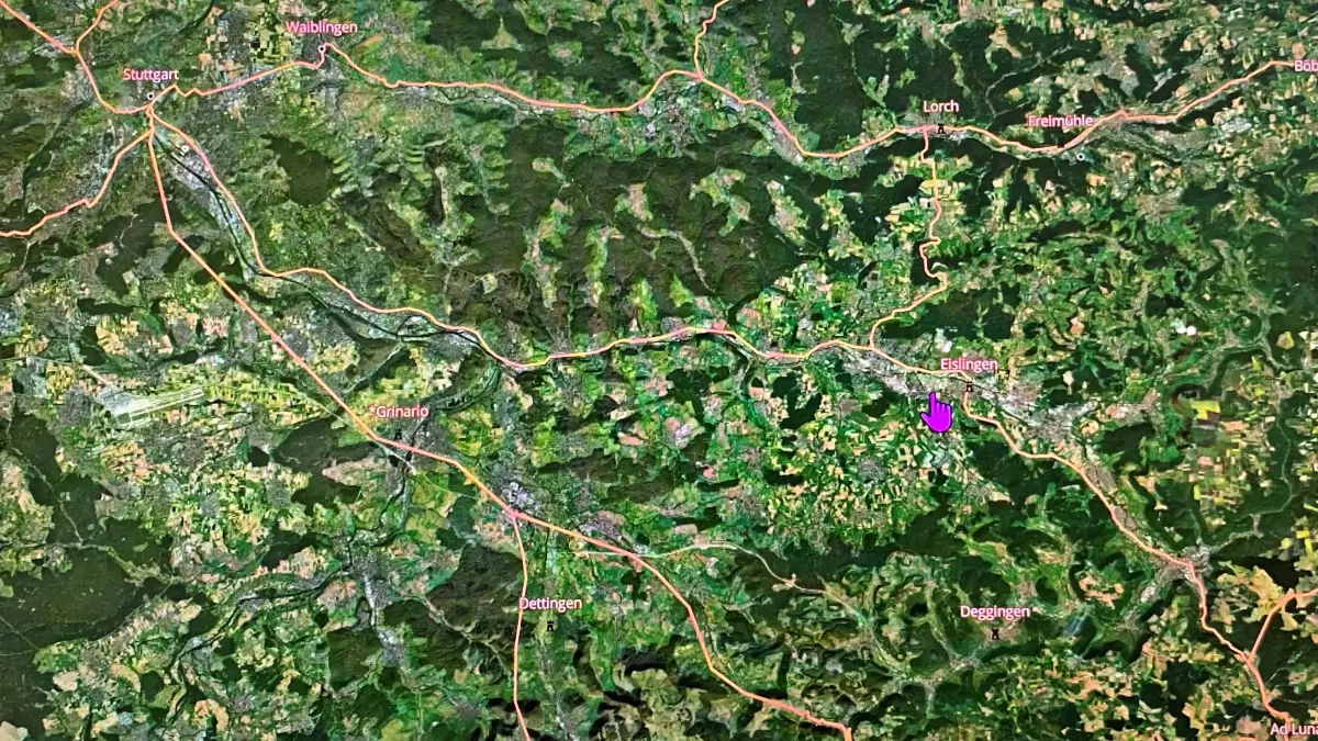 Internetkarte mit römischen Straßen
