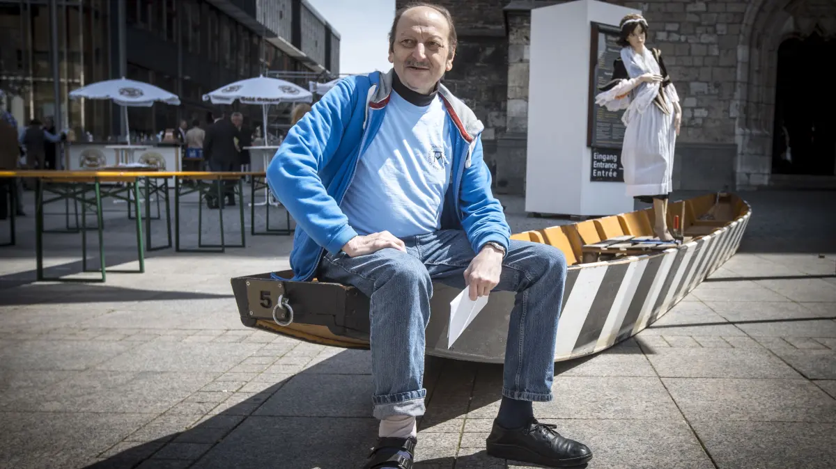 Heilbronner Eugen: Eugen Heilbronner ist gestern 60 Jahre alt geworden und feiert am morgigen Sonntag mit Posaunen und Chorknaben und allen, die wollen, vor dem und für das Ulmer Münster weiter. Foto: Matthias Kessler