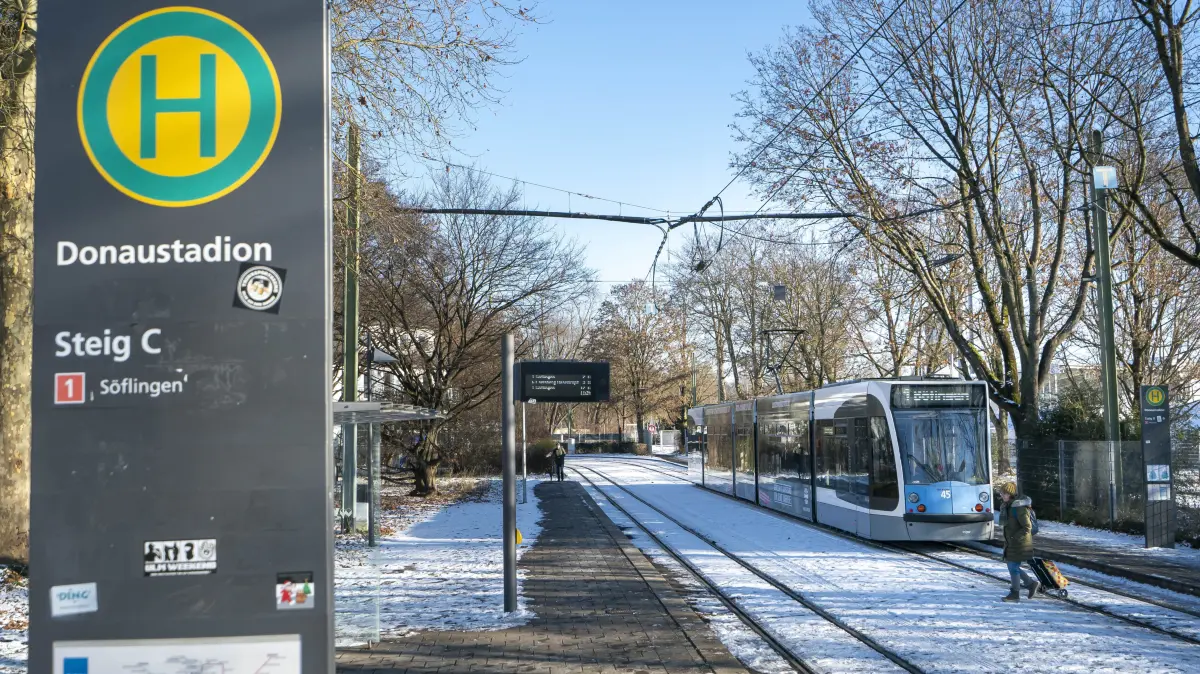 Linie 1: Wendeschleife und Haltestelle Donaustadion wird umgebaut