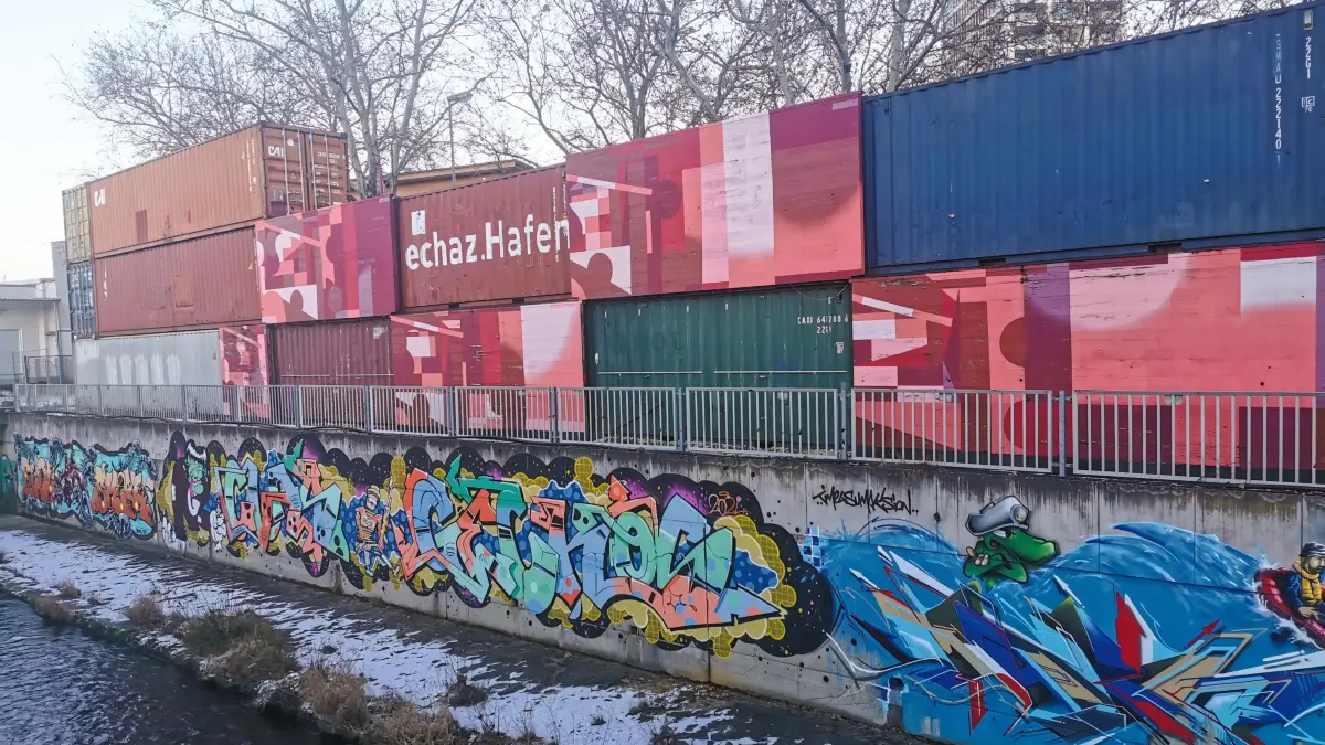 Festivalgelände Echazhafen vom Reutlinger Kulturzentrum franz.K