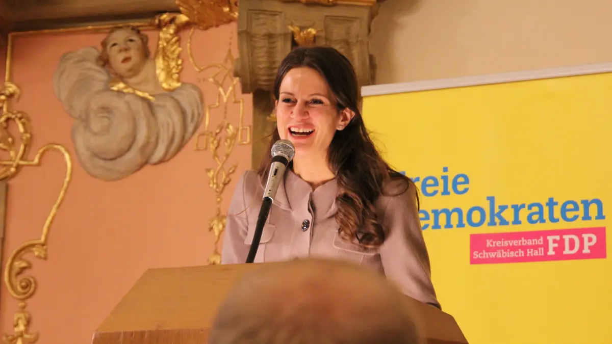 Susanne Seehofer, Tochter des ehemaligen bayerischen Ministerpräsidenten Horst Seehofer, ist Gastrednerin beim Neujahrsempfang des FDP-Kreisverbands Schwäbisch Hall.
