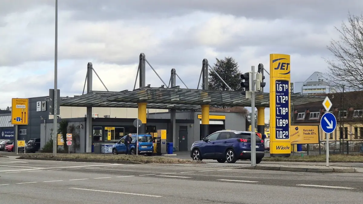 Jet Tankstelle in der Europastraße Tübingen