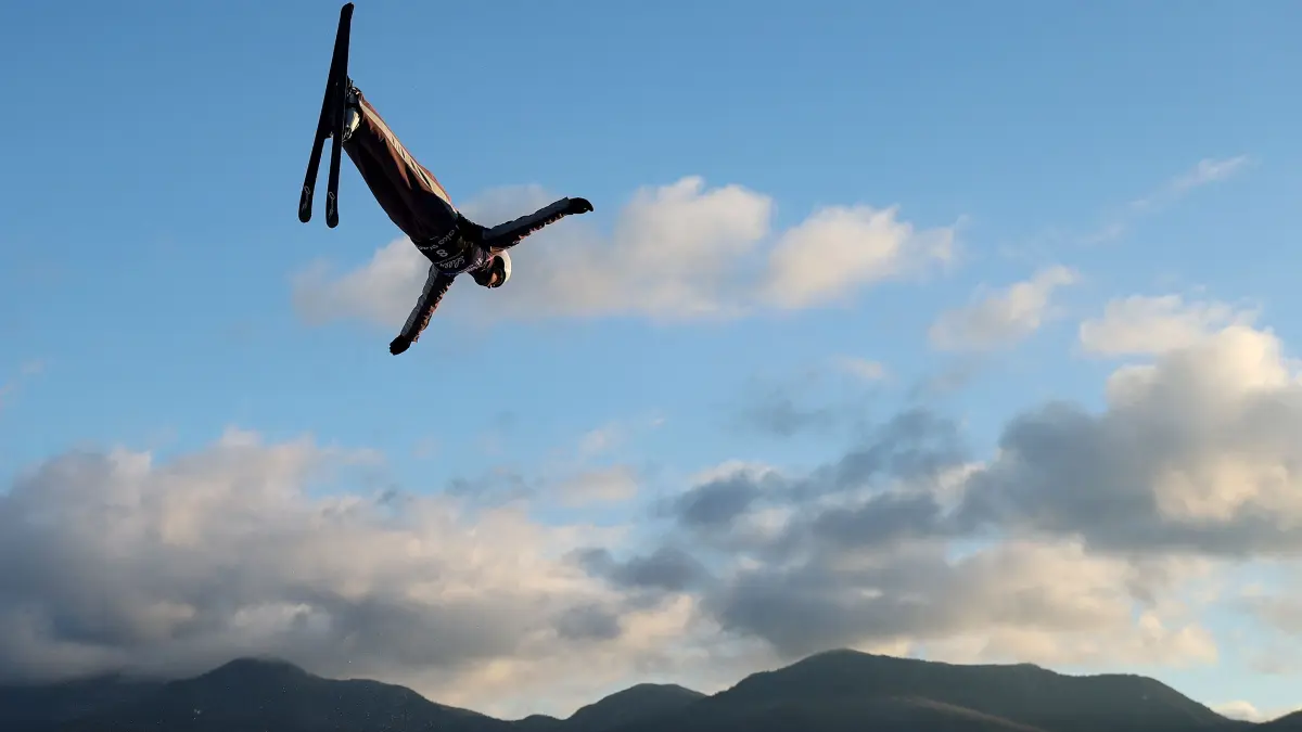 Lake Placid Freestyle World Cup 2026 - Aerials: LAKE PLACID, NEW YORK - JANUARY 11: Emma Weiss of Germany jumps in Women's Aerial qualification during the FIS Freestyle World Cup at Lake Placid Olympic Jumping Complex on January 11, 2026 in Lake Placid, New York. Al Bello/Getty Images/AFP (Photo by AL BELLO / GETTY IMAGES NORTH AMERICA / Getty Images via AFP)