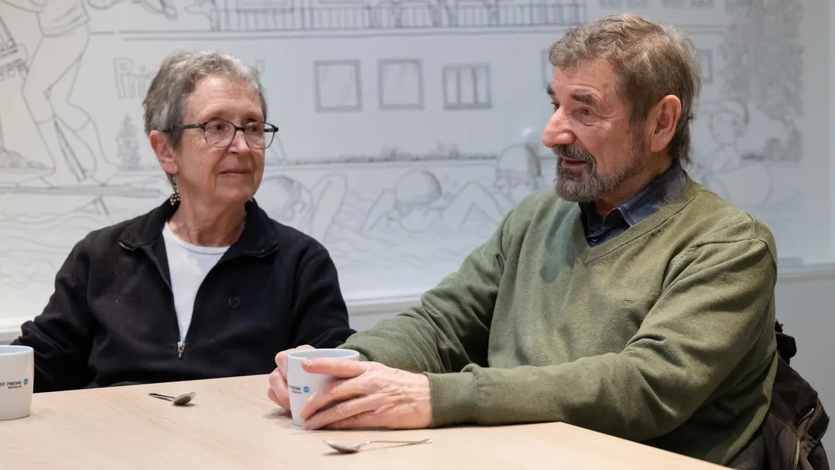 Sybille Hartmann und Manuel Haus als Wochengäste in der Redaktion