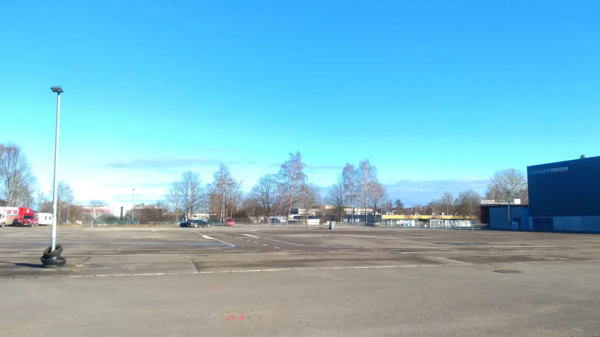 Die neue Sporthalle könnte im südlichen Bereich des Messegeländes entstehen.