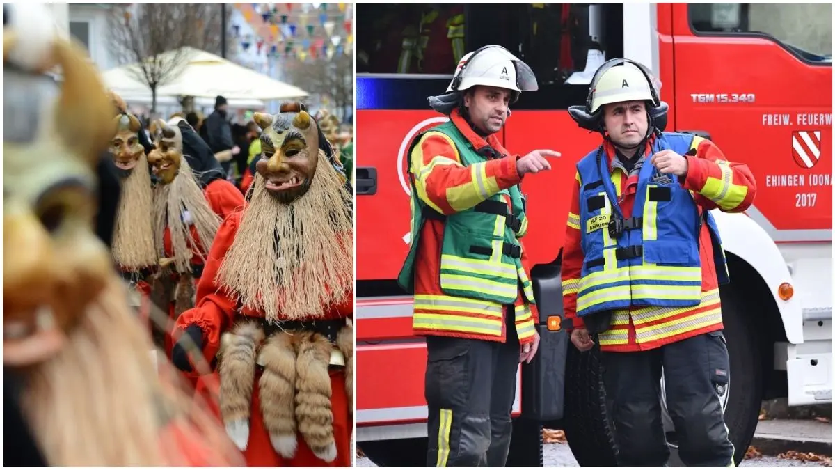 Auch im närrischen Treiben jederzeit einsatzbereit: Die Feuerwehr Ehingen richtet an beiden Tagen einen Wachbereitschaftsdienst ein.