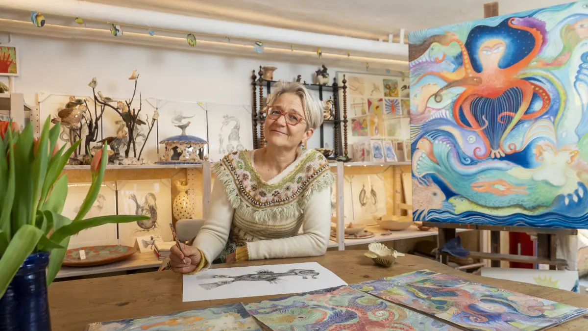 Porträt der Künstlerin Barbara Bauer (in der Reihe "Kulturköpfe in der Region") Ulm