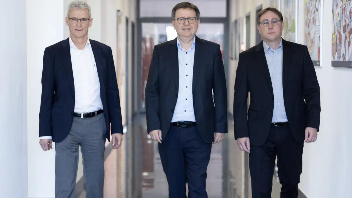 Verkleinerte Führungsspitze: Vom Vorstand sind noch Markus Ströbel, Frank Preißner und Thorsten Bullinger übriggeblieben (v.l.).
