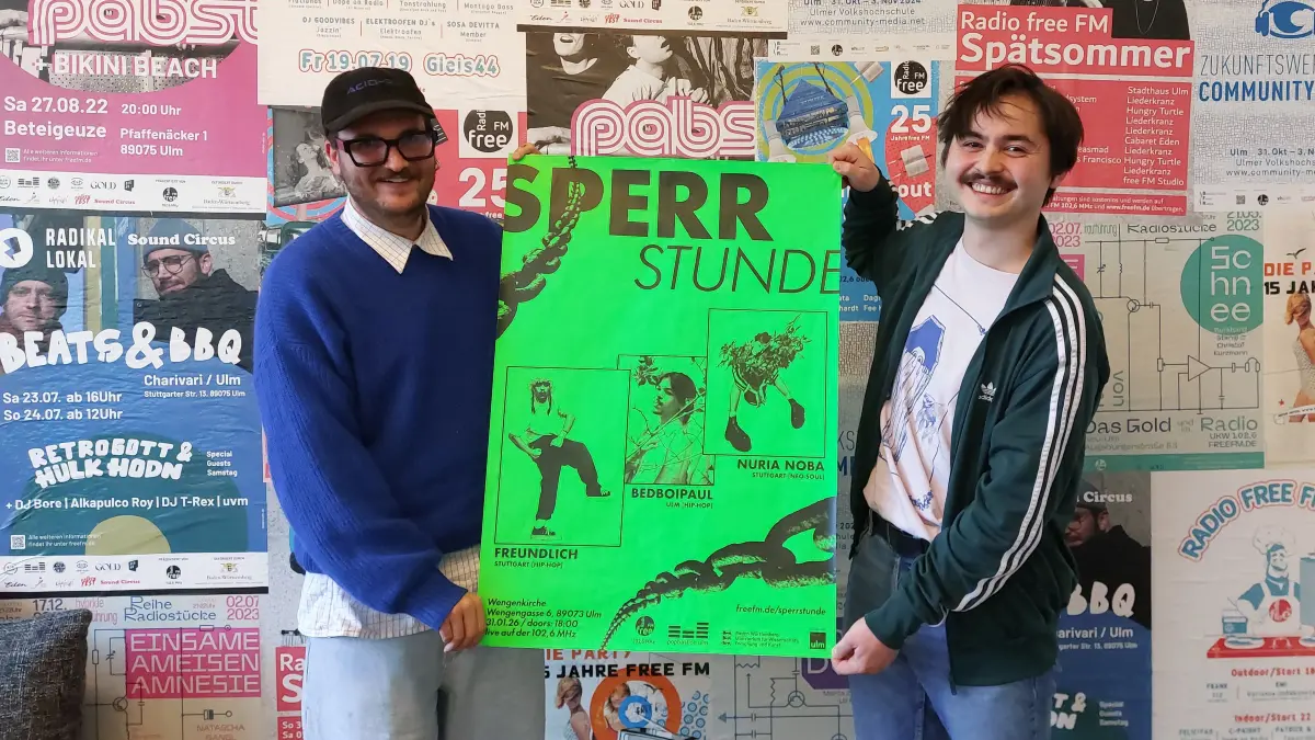 Laurin Basler von der Popbastion und Erik Kasenow von Radio Free Fm