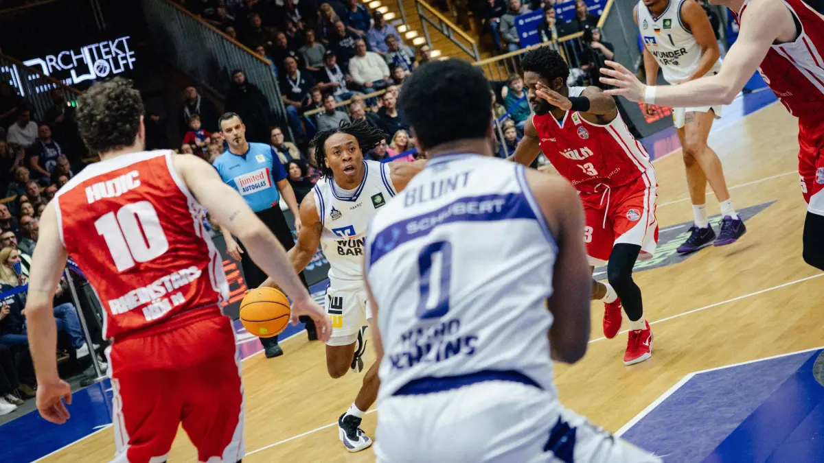 17.01.2026 BARMER 2. BBL - Pro A, 18. Spieltag, Hauptrunde, HAKRO Merlins Crailsheim vs. Rheinstars Koeln, Saison 2025/ 2026: 2 Keyshaun Langley