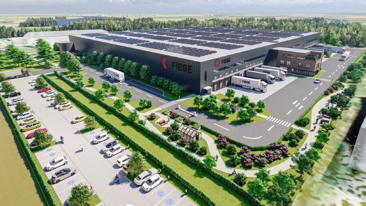 Fiege plant auf dem rund sieben Hektar großen Gelände eine Halle und Außenanlagen.