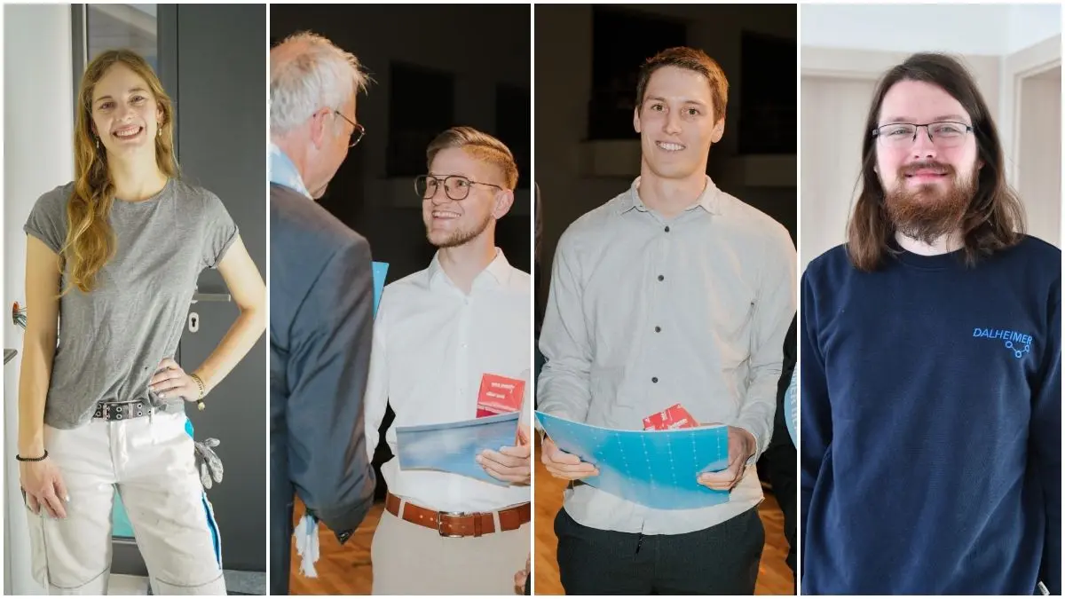 Sie sind wahre Meister ihres Fachs: Stephanie Nagel, Patrick Schuler, Lukas Tonnier und Jonas Gappert wurden von der Handwerkskammer als Bestmeister ausgezeichnet.