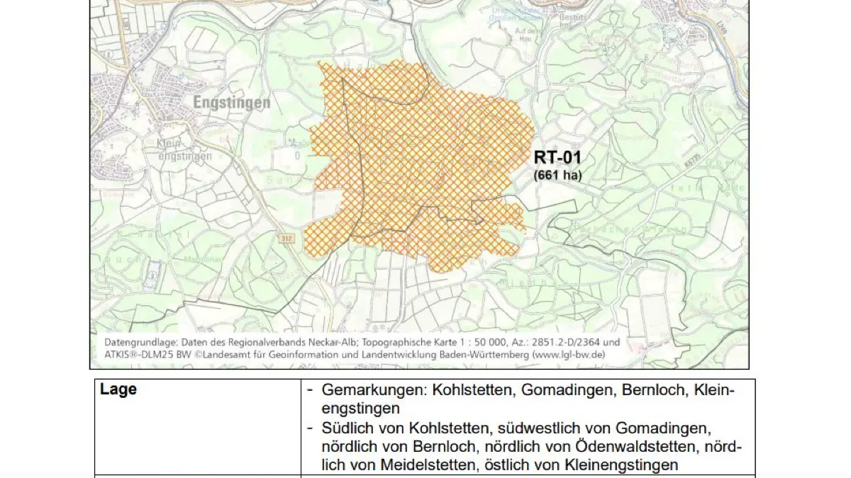 Die schraffierten Flächen zeigen, wo Windräder prinzipiell genehmigungsfähig wären. Ob dort tatsächlich gebaut wird, steht damit noch nicht fest.