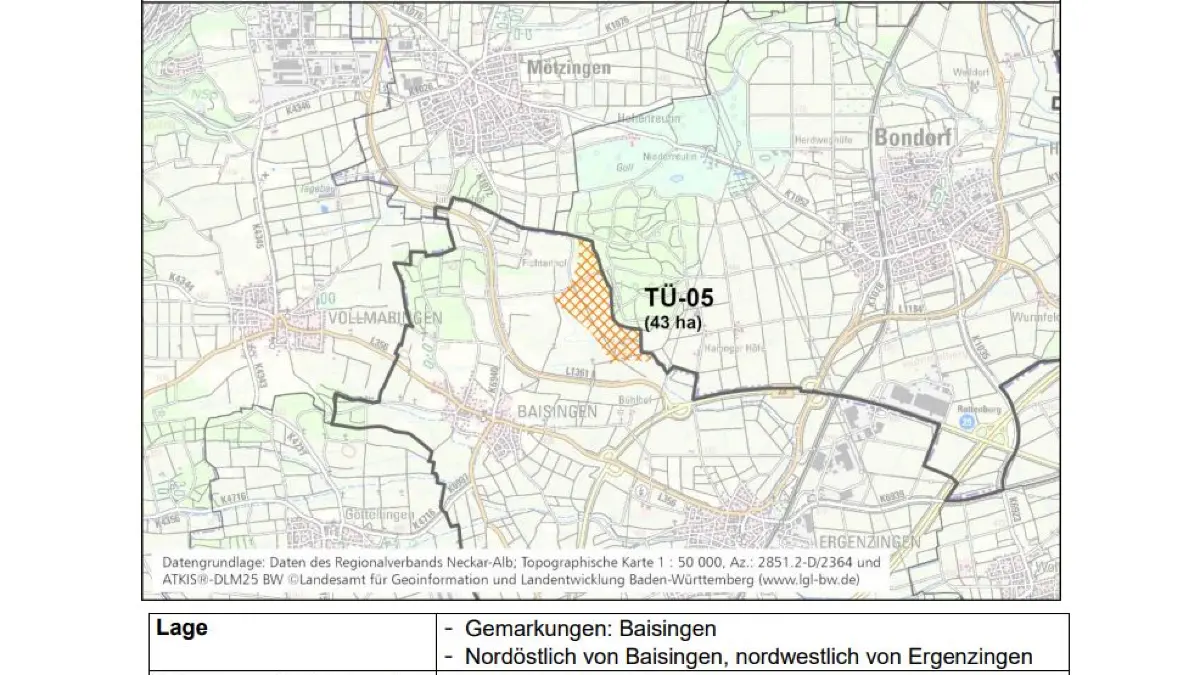 Die schraffierten Flächen zeigen, wo Windräder prinzipiell genehmigungsfähig wären. Ob dort tatsächlich gebaut wird, steht damit noch nicht fest.