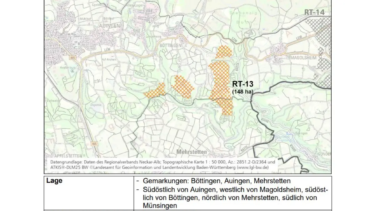 Die schraffierten Flächen zeigen, wo Windräder prinzipiell genehmigungsfähig wären. Ob dort tatsächlich gebaut wird, steht damit noch nicht fest.