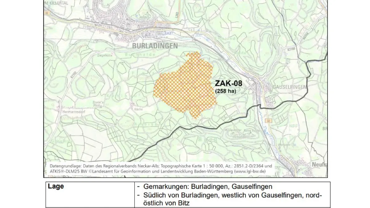 Die schraffierten Flächen zeigen, wo Windräder prinzipiell genehmigungsfähig wären. Ob dort tatsächlich gebaut wird, steht damit noch nicht fest.