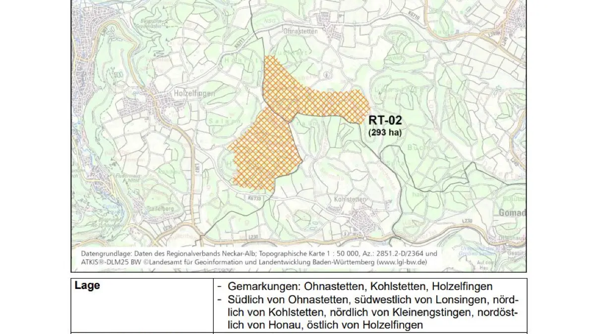 Die schraffierten Flächen zeigen, wo Windräder prinzipiell genehmigungsfähig wären. Ob dort tatsächlich gebaut wird, steht damit noch nicht fest.