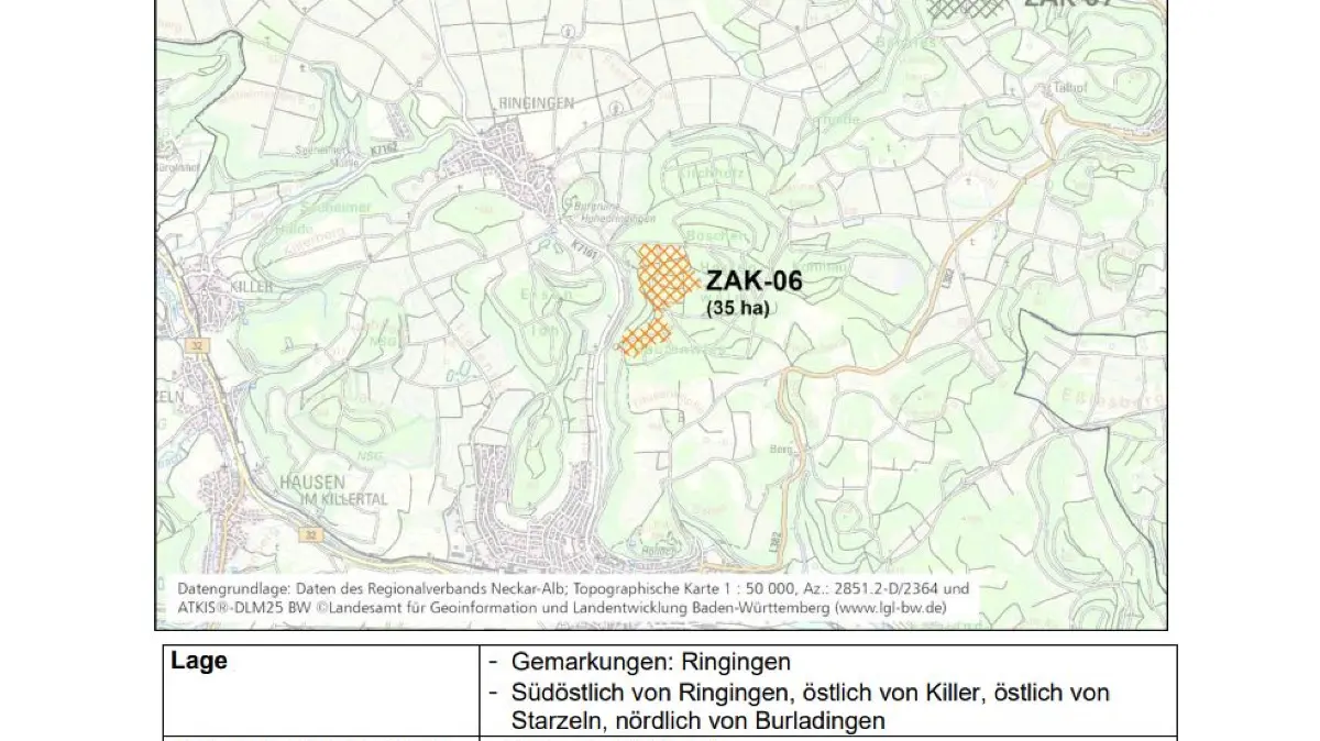 Die schraffierten Flächen zeigen, wo Windräder prinzipiell genehmigungsfähig wären. Ob dort tatsächlich gebaut wird, steht damit noch nicht fest.