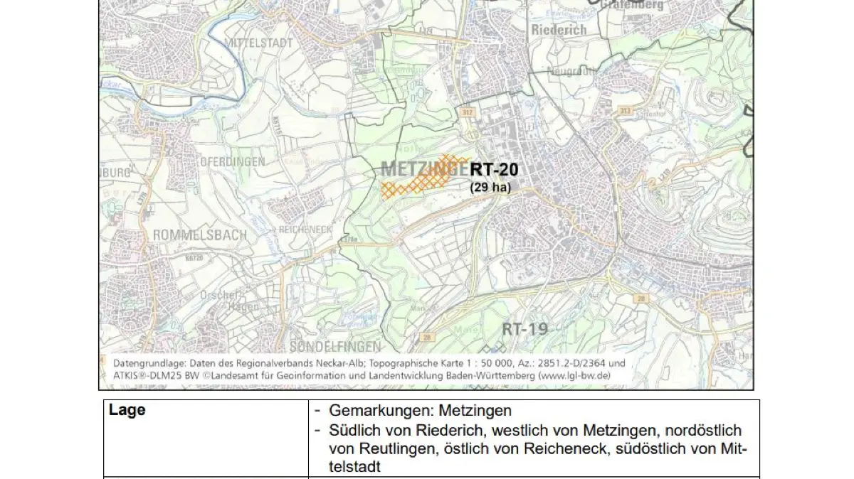 Die schraffierten Flächen zeigen, wo Windräder prinzipiell genehmigungsfähig wären. Ob dort tatsächlich gebaut wird, steht damit noch nicht fest.