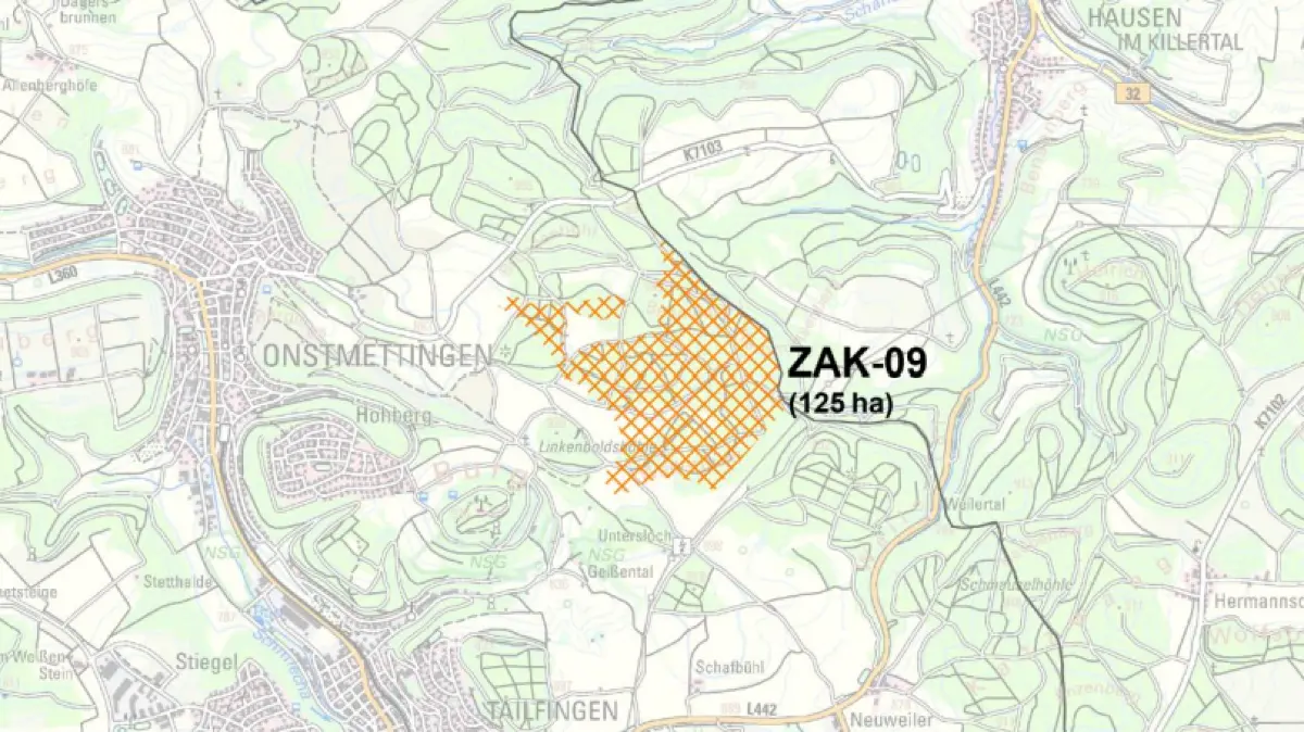 Um die orange markierte Vorrangfläche für Windenergie östlich des Onstmettinger Hohbergs will die Stadt Albstadt weiter kämpfen.
