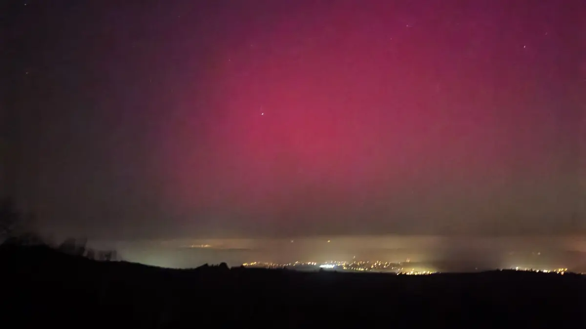 Auch von Öschingen aus waren die Polarlichter zu sehen.
