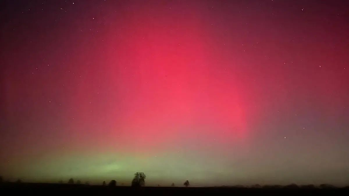 Polarlichter bei Waldhausen.