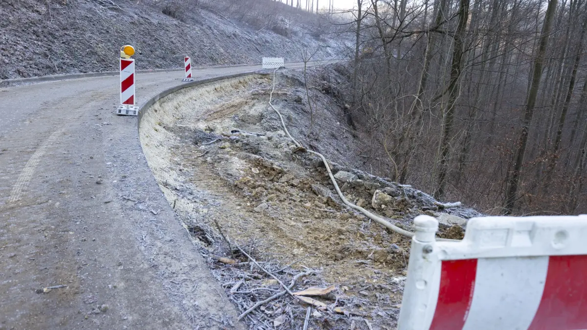 Baustellenbegehung Sanierung Waldhauser Steige - Waldhausen, Eybach