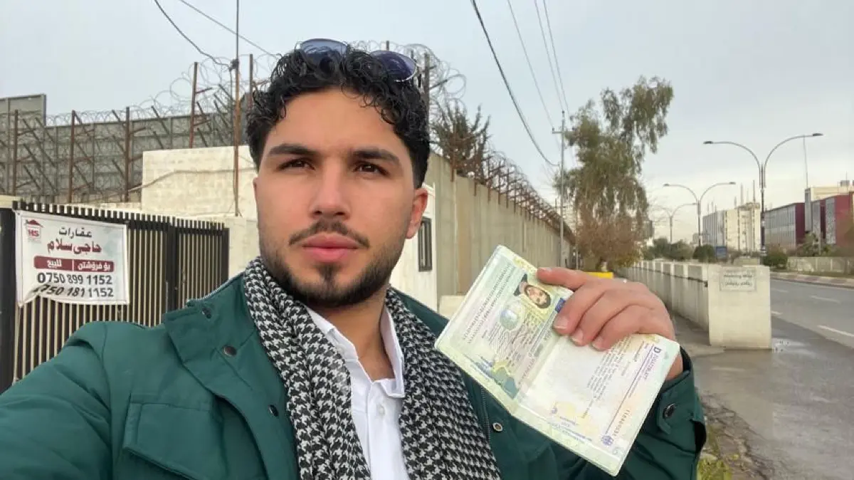 Der in den Irak abgeschobene Ramzi Awat Nabi in Erbil das ersehnte Visum erhalten.