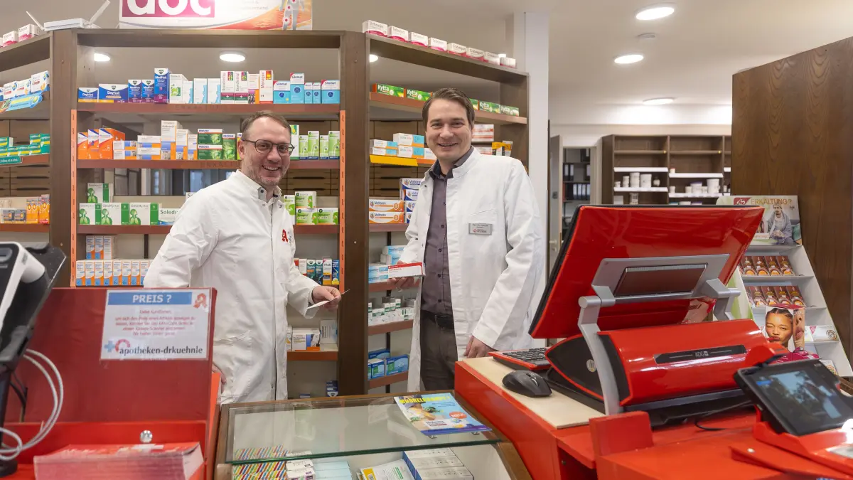 Apotheke Matthias Kühnle Tobias Raichle von links nsch rechts