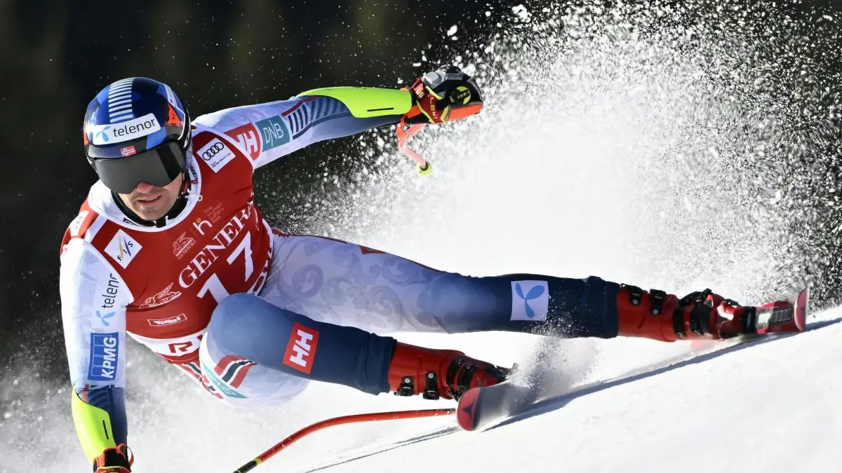 Ski Alpin - Weltcup: 23.01.2026, Österreich, Kitzbühel: Ski aplin, Männer, Weltcup, Super-G, Streif: Adrian Smiseth Sejersted aus Norwegen in Aktion. Foto: Hans Klaus Techt/APA/dpa +++ dpa-Bildfunk +++
