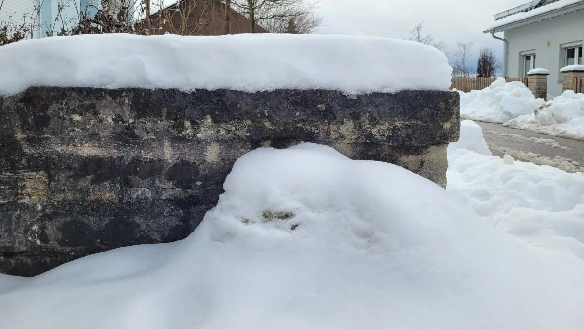 Ja wo sind sie denn? Gelbe Säcke im Schnee