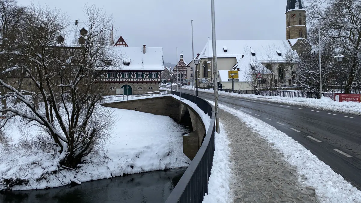 Schneechaos in Gaildorf