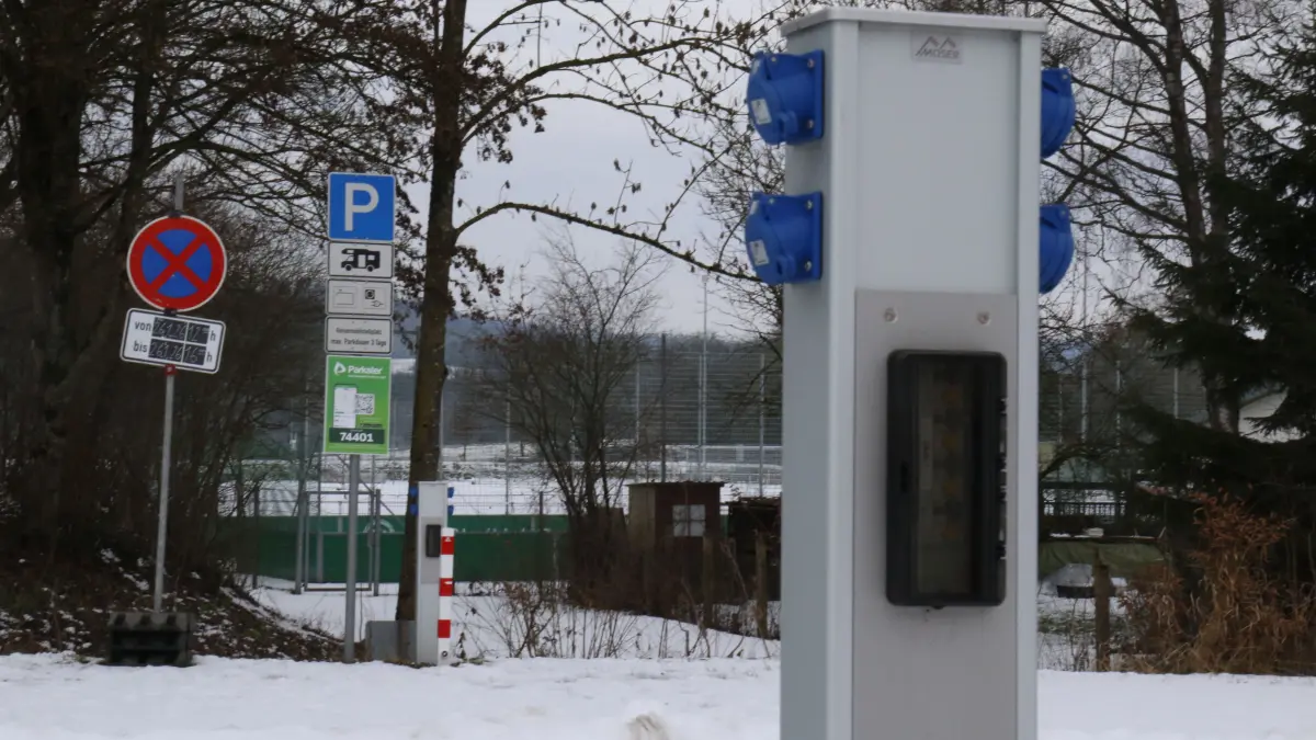 Wohnmobilstellplatz Gaidorf - neues Bezahlschild