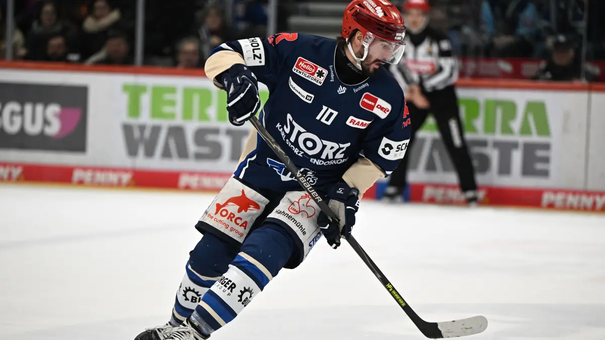Wild-Wings-Angreifer Mirko Höfflin schaffte ein Doppelpack gegen München zum 2:1-Zwischenstand.
