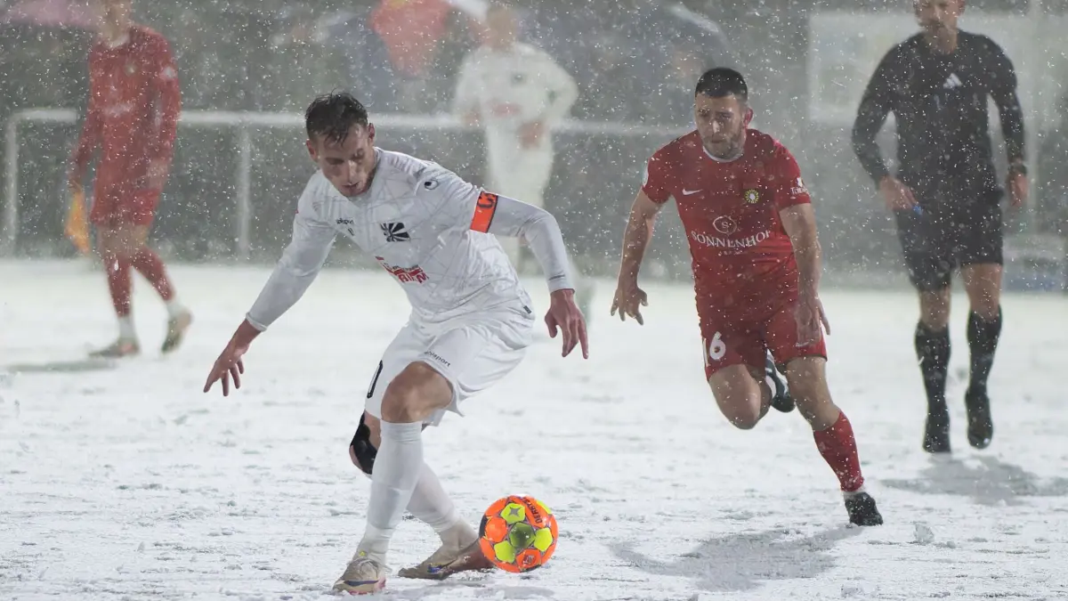 SG Sonnenhof Grossaspach vs. FC 08 Villingen, Fussball, Saison 2025/2026, Testspiel, 28.01.2026: Marcel Soekler, (FC 08 Villingen, #10), mit einer guten Moeglichkeit,
SG Sonnenhof Grossaspach vs. FC 08 Villingen, Fussball, Saison 2025/2026, Testspiel, 28.01.2026
Eibner-Pressefoto/Andreas Ulmer